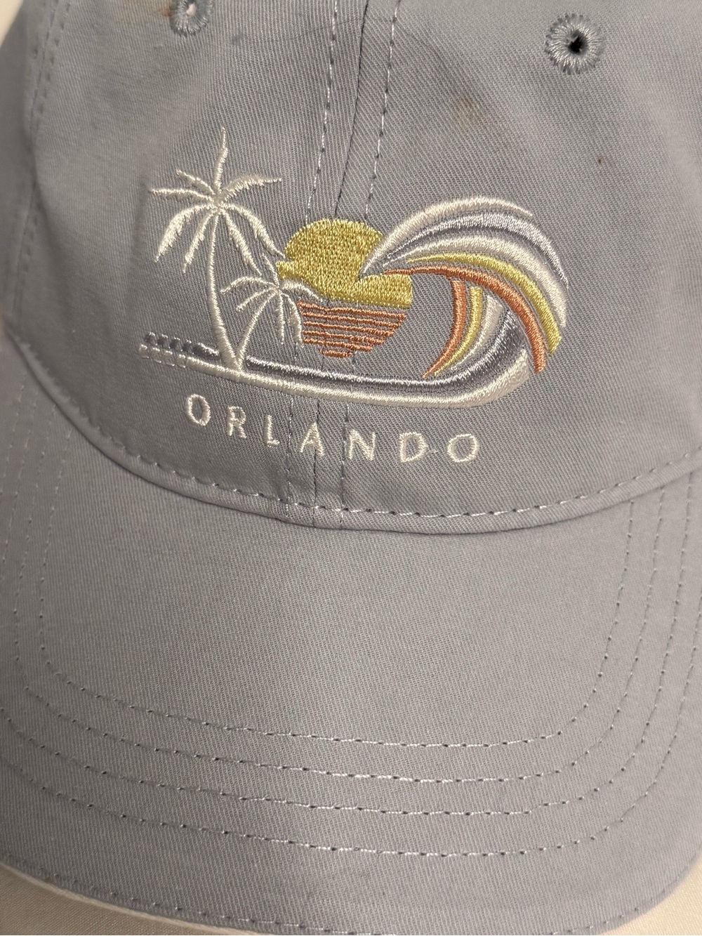 Pacific Creations Light Blue Orlando Embroidered Baseball Cap Retreat Vacation - Picture 7 of 9